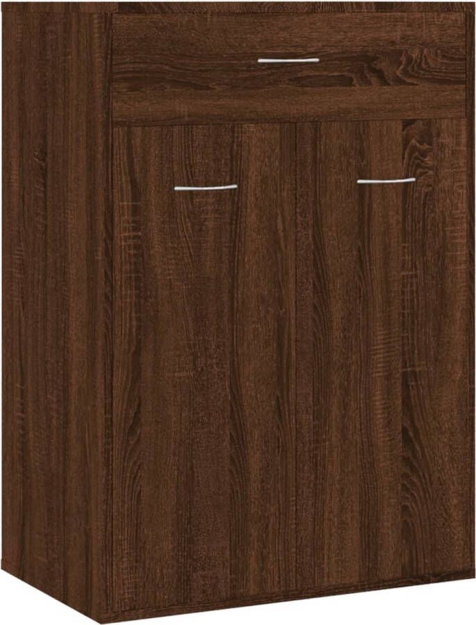 vidaXL -Schoenenkast-60x35x84-cm-bewerkt-hout-bruin-eikenkleur