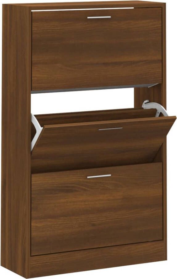 VidaXL -Schoenenkast-63x24x103-cm-bewerkt-hout-bruineikenkleurig