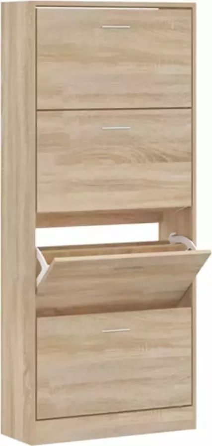 VidaXL -Schoenenkast-63x24x147-cm-bewerkt-hout-sonoma-eikenkleurig