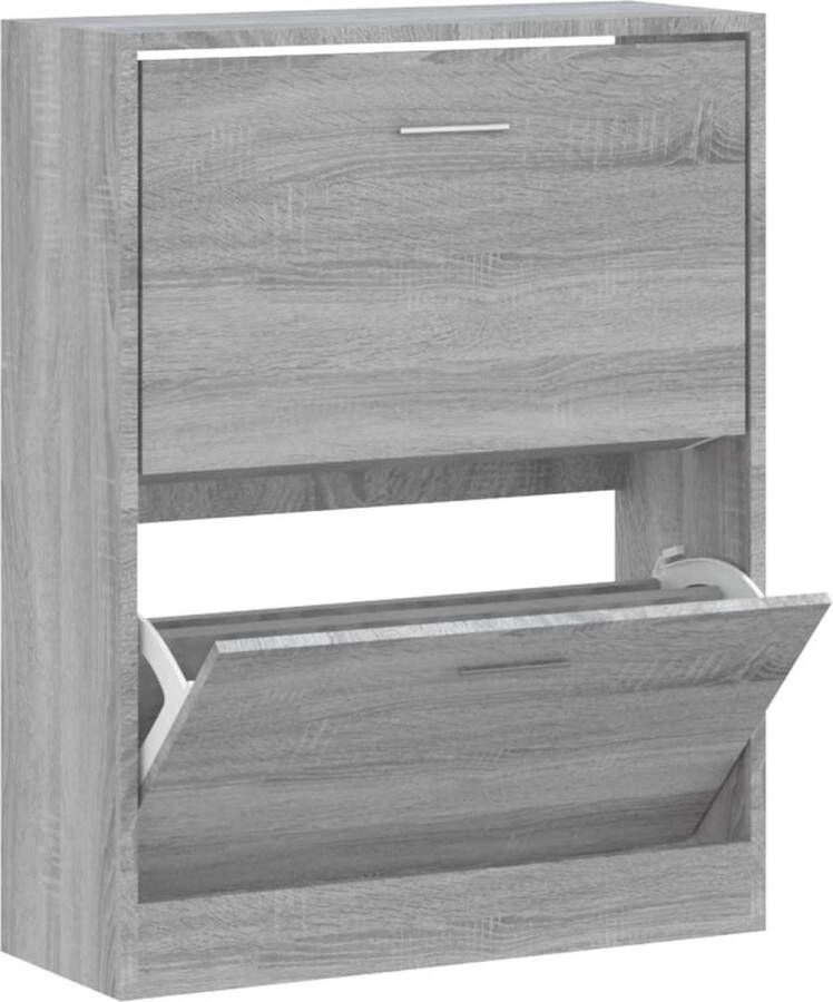 VidaXL -Schoenenkast-63x24x81-cm-bewerkt-hout-grijs-sonoma