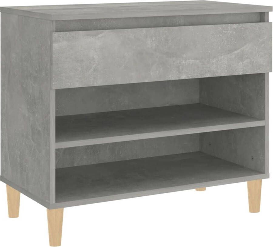 VidaXL Schoenenkast 70x36x60 cm Betongrijs Schoenenkast Houten Schoenenkast Grijze Schoenenkast Betongrijze Schoenenkast Schoenenrek Opbergkast Entryway Furniture Woonkamer Accessoires