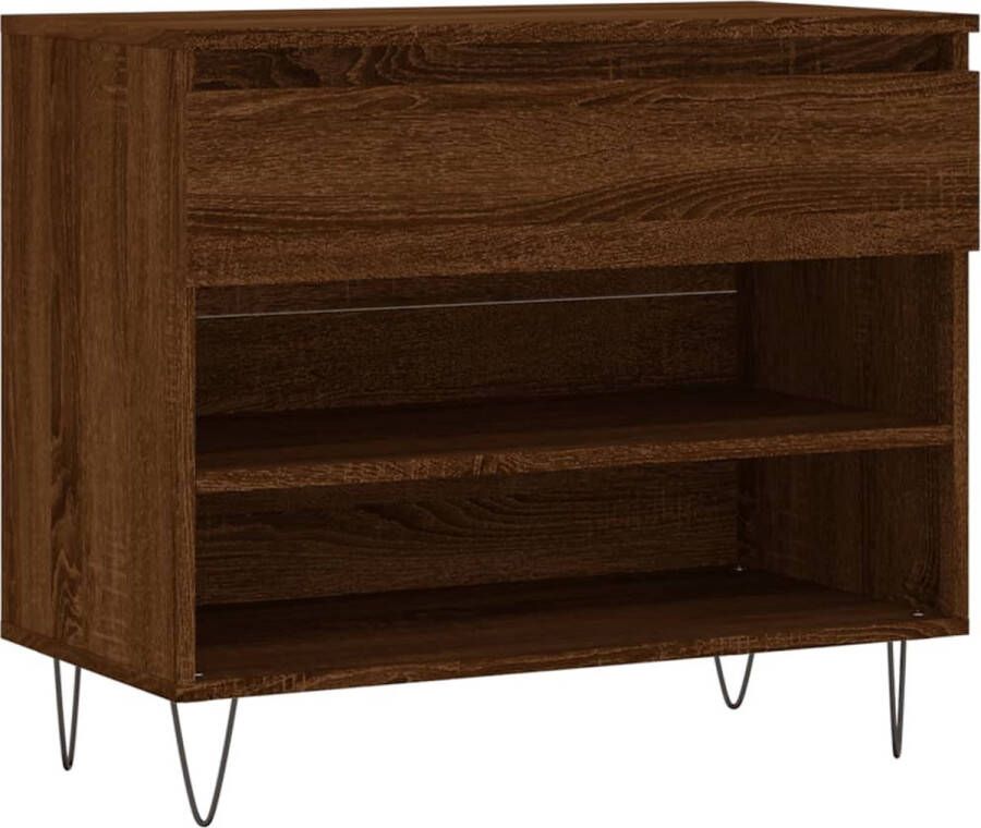 VidaXL -Schoenenkast-70x36x60-cm-bewerkt-hout-bruin-eikenkleur - Foto 3