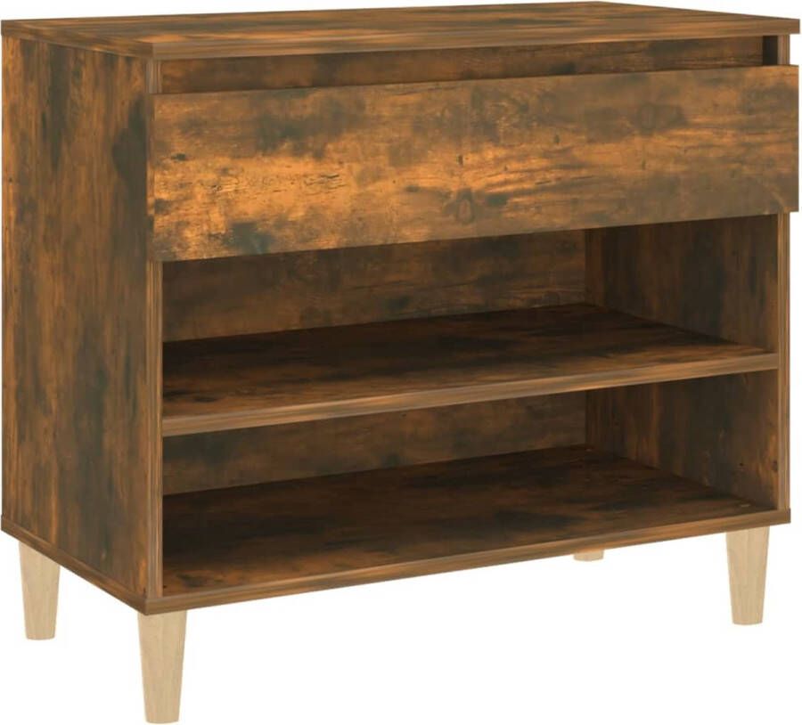 VidaXL -Schoenenkast-70x36x60-cm-bewerkt-hout-gerookt-eikenkleurig - Foto 2