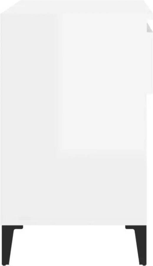 VidaXL -Schoenenkast-70x36x60-cm-bewerkt-hout-hoogglans-wit - Foto 3