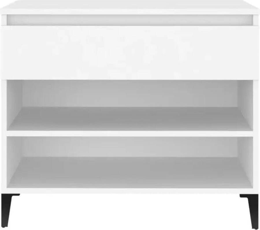 VidaXL -Schoenenkast-70x36x60-cm-bewerkt-hout-wit - Foto 4