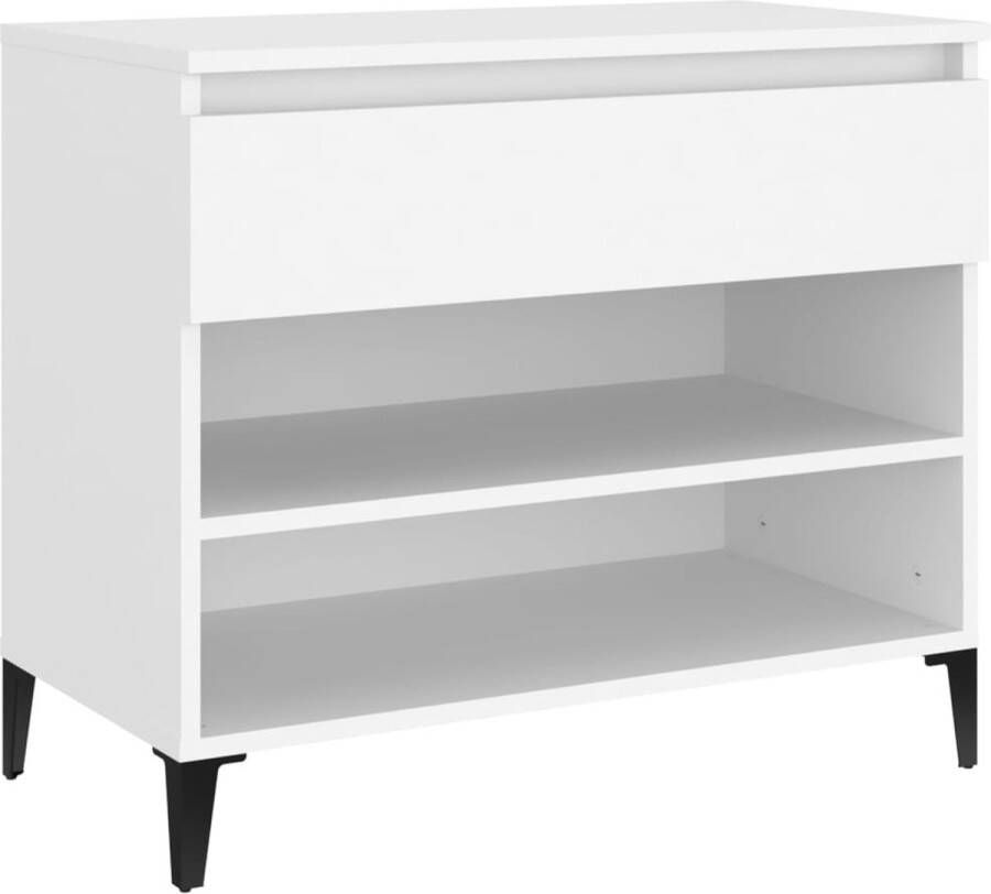 VidaXL -Schoenenkast-70x36x60-cm-bewerkt-hout-wit - Foto 3