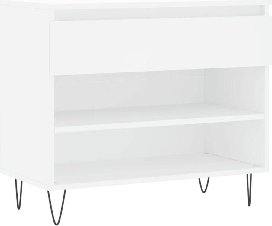 VidaXL -Schoenenkast-70x36x60-cm-bewerkt-hout-wit - Foto 2