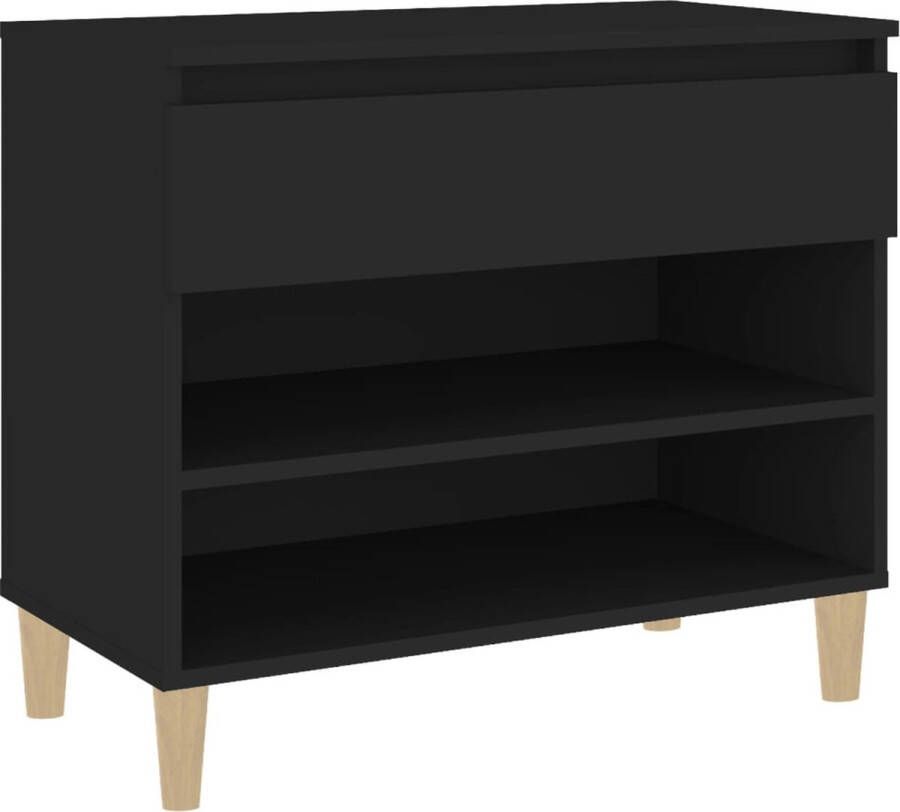 VidaXL -Schoenenkast-70x36x60-cm-bewerkt-hout-zwart - Foto 2