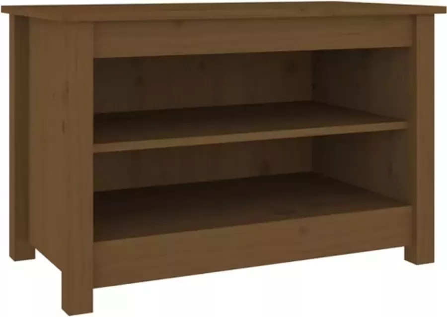 VidaXL -Schoenenkast-70x38x45 5-cm-massief-grenenhout-honingbruin - Foto 3