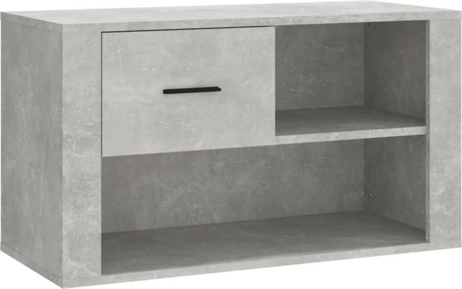 VidaXL -Schoenenkast-80x35x45-cm-bewerkt-hout-betongrijs - Foto 2