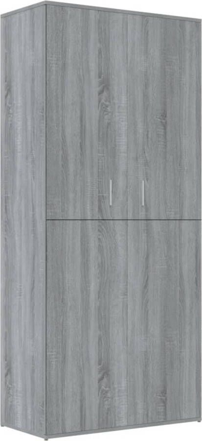 VidaXL -Schoenenkast-80x39x178-cm-bewerkt-hout-grijs-sonoma-eikenkleur