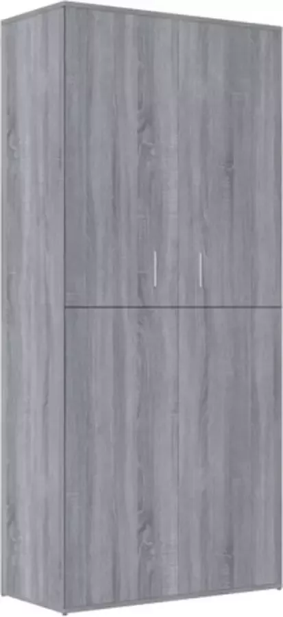 VidaXL -Schoenenkast-80x39x178-cm-bewerkt-hout-grijs-sonoma-eikenkleur - Foto 2