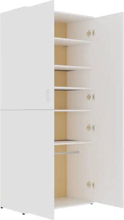 VidaXL -Schoenenkast-80x39x178-cm-bewerkt-hout-wit - Foto 2