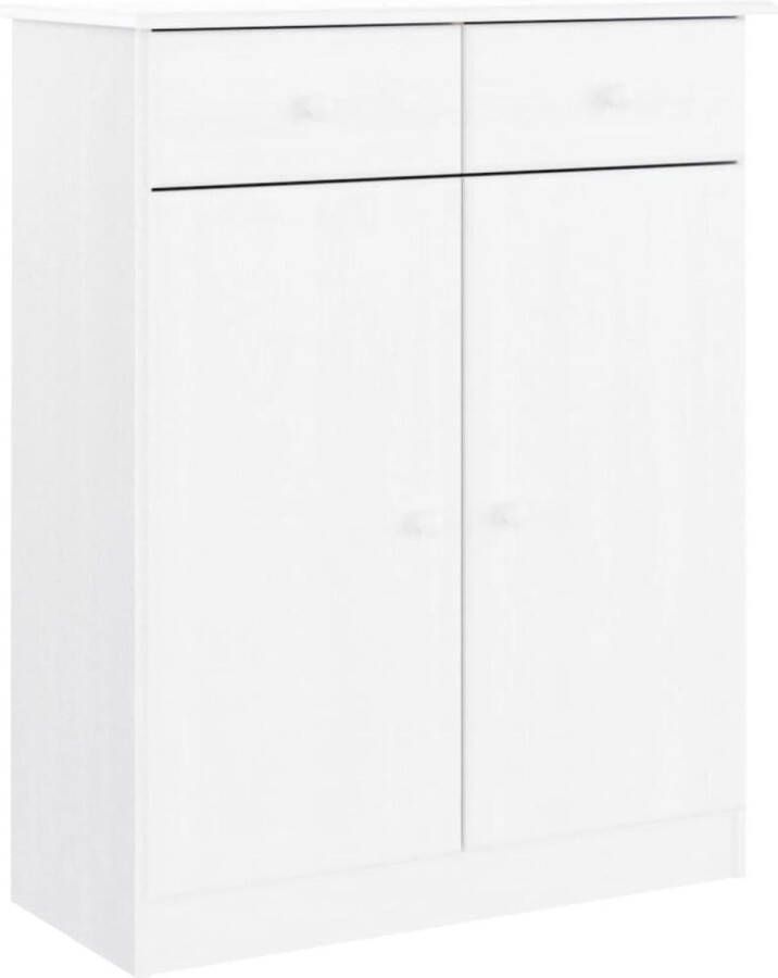 VidaXL -Schoenenkast-ALTA-77x35x96-cm-massief-grenenhout-wit