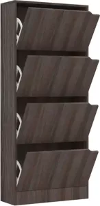 VidaXL Schoenenkast met 4 deuren 59x24x136 cm spaanplaat grijs eiken