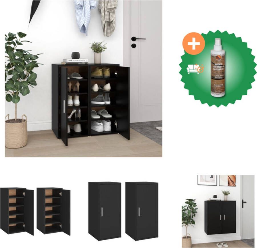 VidaXL Schoenenkast Stijlvolle Schoenenopbergers 32x35x70 cm Duurzaam Stevig Schoenenkast Inclusief Houtreiniger en verfrisser