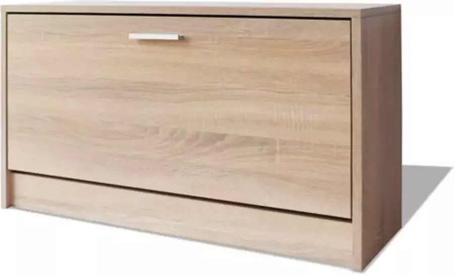 VidaXL -Bureau-met-lade-en-kastje-100x40x73-cm-eiken - Foto 3