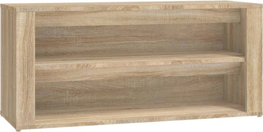 VidaXL -Schoenenrek-100x35x45-cm-bewerkt-hout-sonoma-eikenkleurig - Foto 2