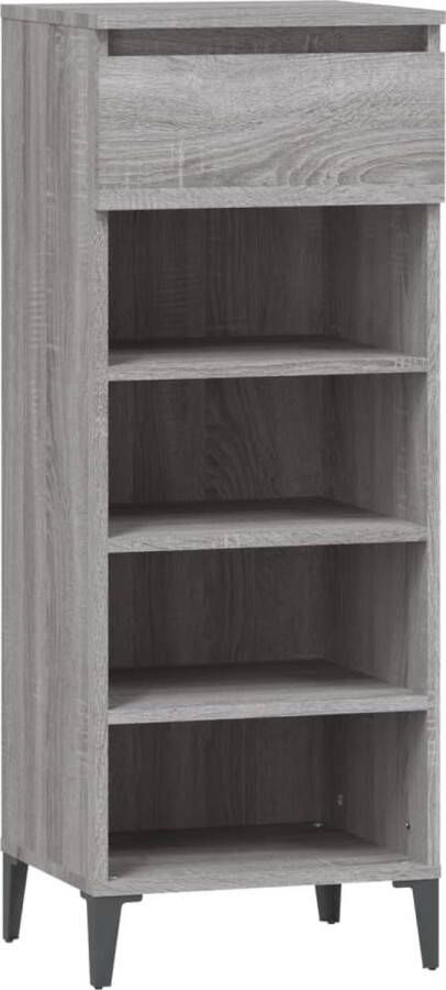 vidaXL -Schoenenrek-40x36x105-cm-bewerkt-hout-grijs-sonoma-eikenkleurig