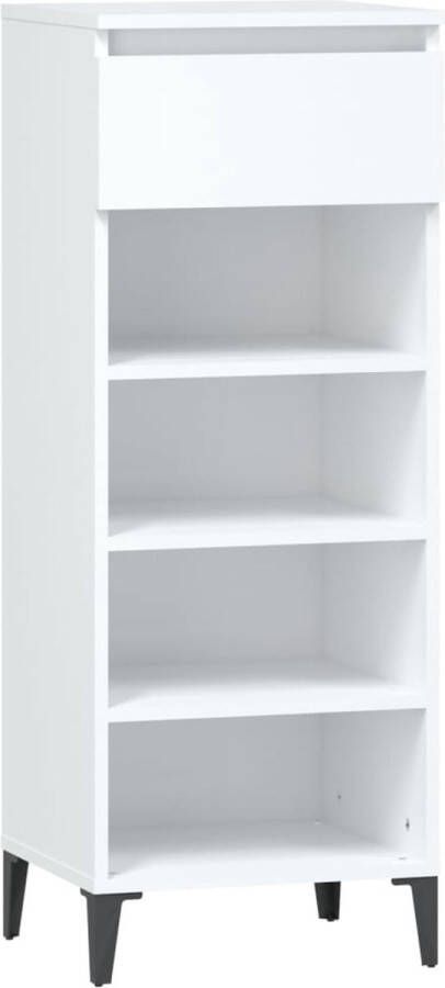 VidaXL -Schoenenrek-40x36x105-cm-bewerkt-hout-wit