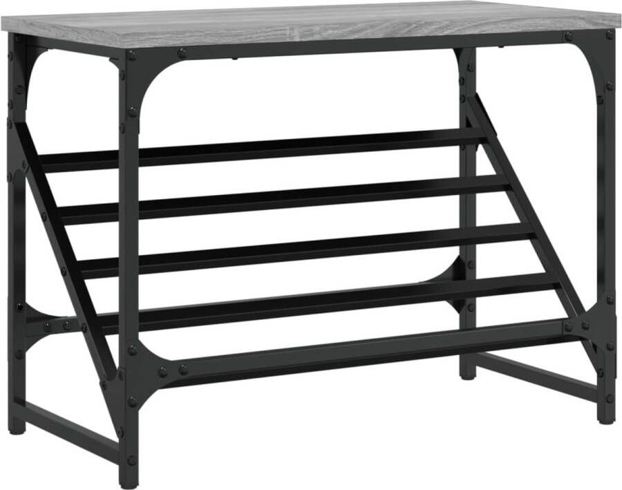 VidaXL -Schoenenrek-60x30x45-cm-bewerkt-hout-grijs-sonoma