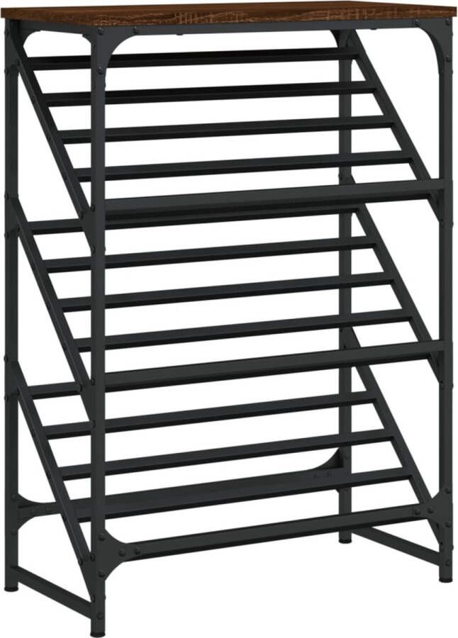 VidaXL -Schoenenrek-60x30x85-cm-bewerkt-hout-bruin-eikenkleur