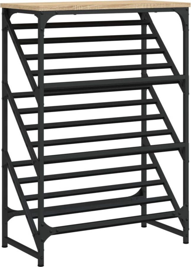 VidaXL -Schoenenrek-60x30x85-cm-bewerkt-hout-sonoma-eikenkleurig