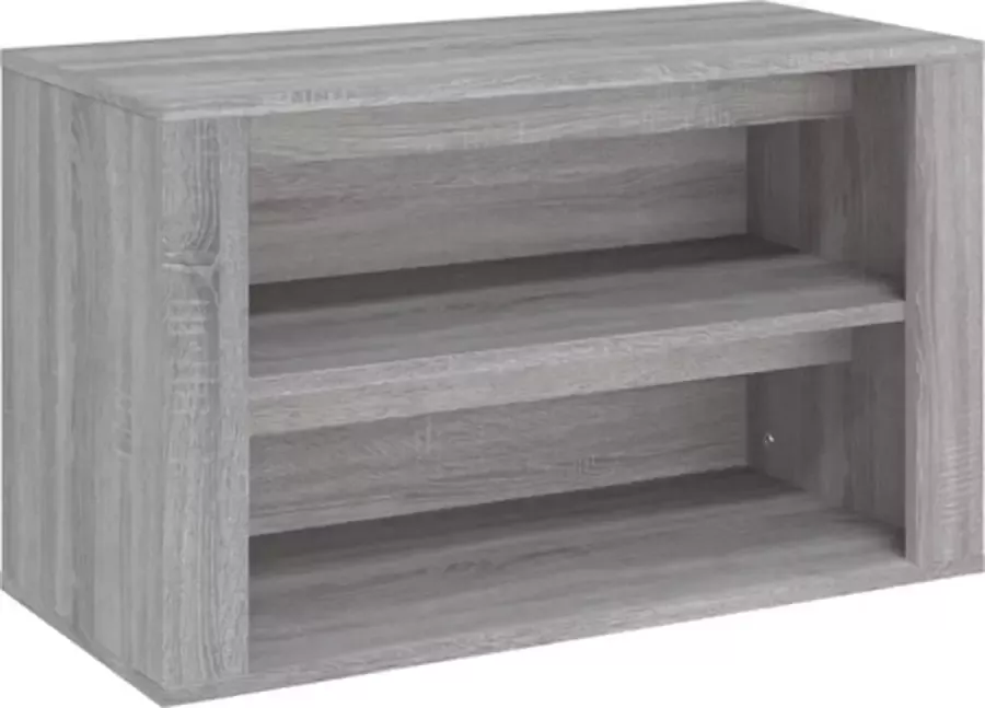 VidaXL -Schoenenrek-75x35x45-cm-bewerkt-hout-grijs-sonoma-eikenkleur - Foto 2