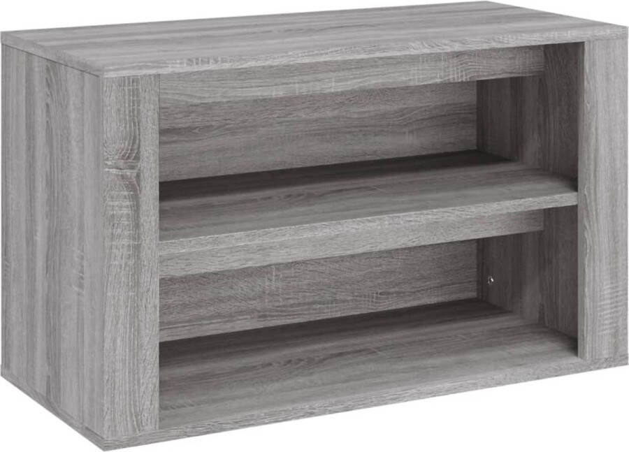 VidaXL -Schoenenrek-75x35x45-cm-bewerkt-hout-grijs-sonoma-eikenkleur