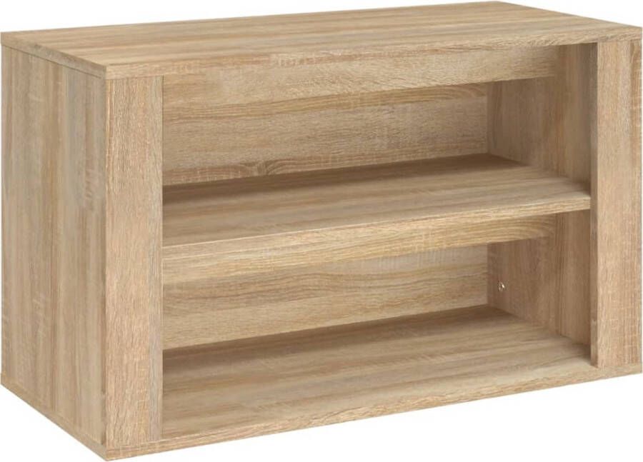 VidaXL -Schoenenrek-75x35x45-cm-bewerkt-hout-sonoma-eikenkleurig