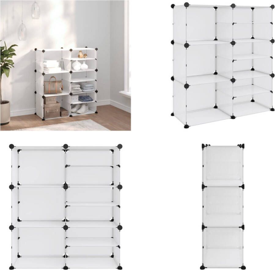 VidaXL Schoenenrek 84x31-5x93 cm polypropeen transparant Schoenenrek Schoenenrekken Opbergrek Voor Schoenen Schoenenstellage - Foto 2