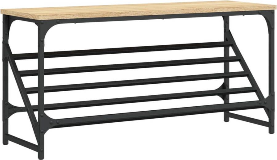 VidaXL -Schoenenrek-90x30x45-cm-bewerkt-hout-sonoma-eikenkleurig