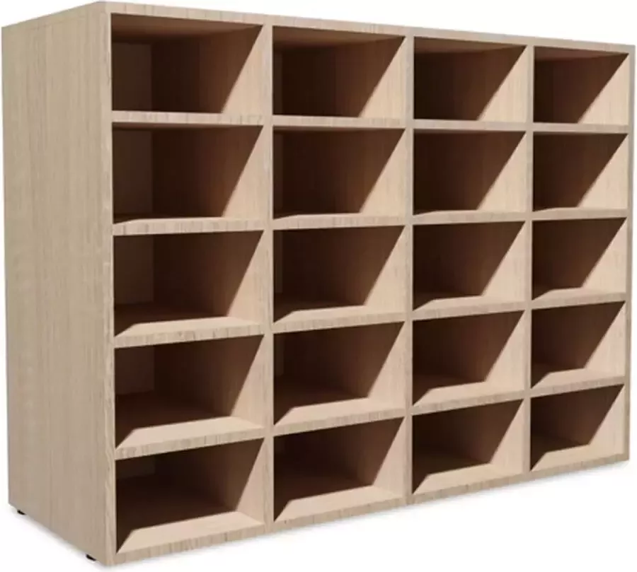 vidaXL Schoenenrek 92x30x67 5 cm bewerkt hout eikenkleurig