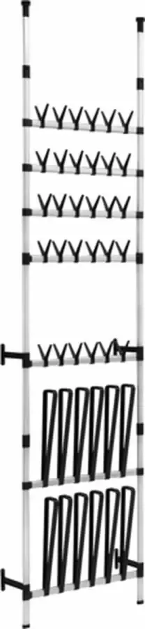 VidaXL -Schoenenrek-met-stangen-telescopisch-aluminium - Foto 2