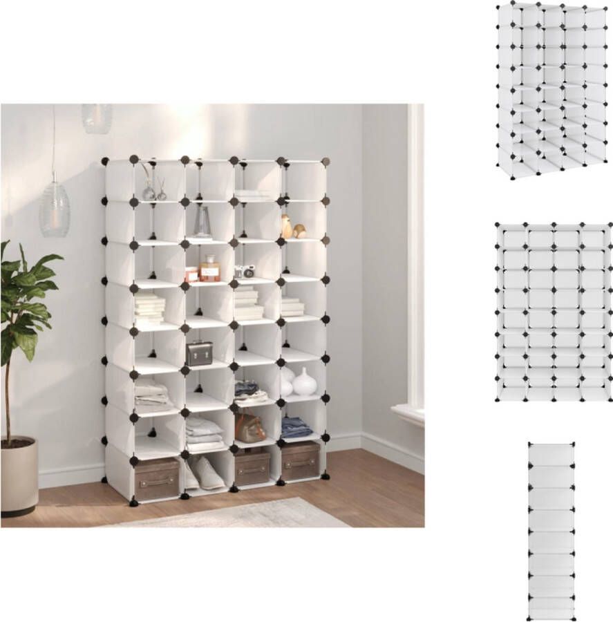 VidaXL Schoenenrek Schoenenrekken Opbergrek Voor Schoenen Schoenenstellage Schoenenrek 93x36-5x140 cm polypropeen transparant