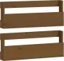 VidaXL Schoenenrekken 2 st 59x9x23 cm massief grenenhout honingbruin - Thumbnail 2