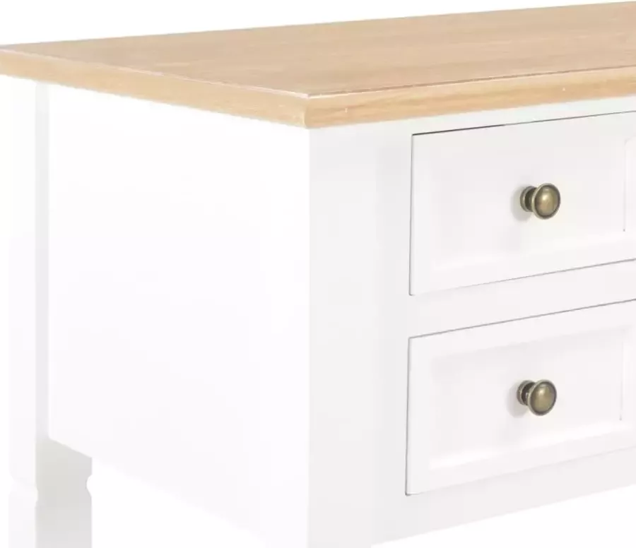 VidaXL -Schrijftafel-109 5x45x77 5-cm-hout-wit - Foto 2