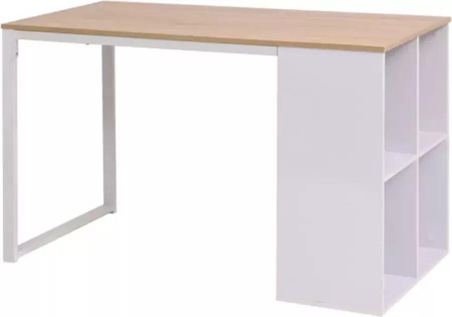 VidaXL -Schrijftafel-120x60x75-cm-eikenkleur-en-wit - Foto 3