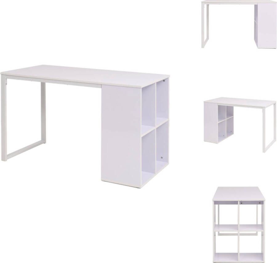 VidaXL Schrijftafel Schrijftafels Schrijf Tafel Schrijf Tafels Schrijftafel 120x60x75 cm wit