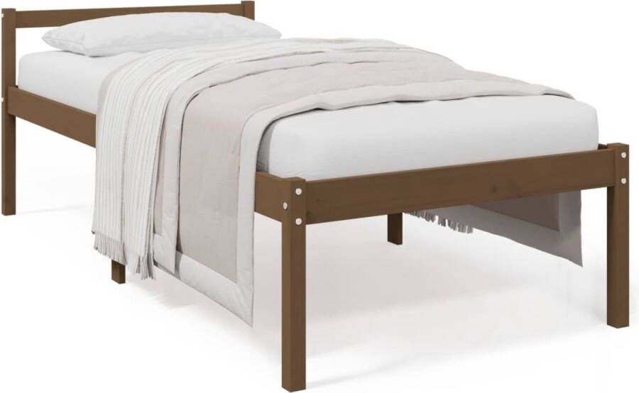 VidaXL -Seniorenbed-massief-grenenhout-honingbruin-100x200-cm - Foto 4