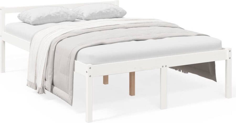 VidaXL -Seniorenbed-massief-grenenhout-wit-140x200-cm - Foto 4