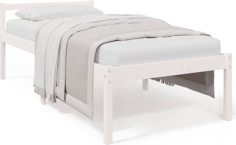 VidaXL -Seniorenbed-massief-grenenhout-wit-90x200-cm - Foto 4