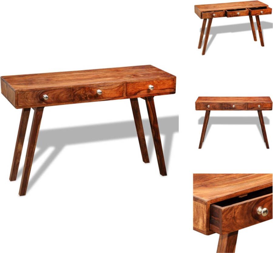 VidaXL Dressoir Dressoirs Kastje Kastjes Wandtafel met 3 lades 76 cm massief sheeshamhout - Foto 2