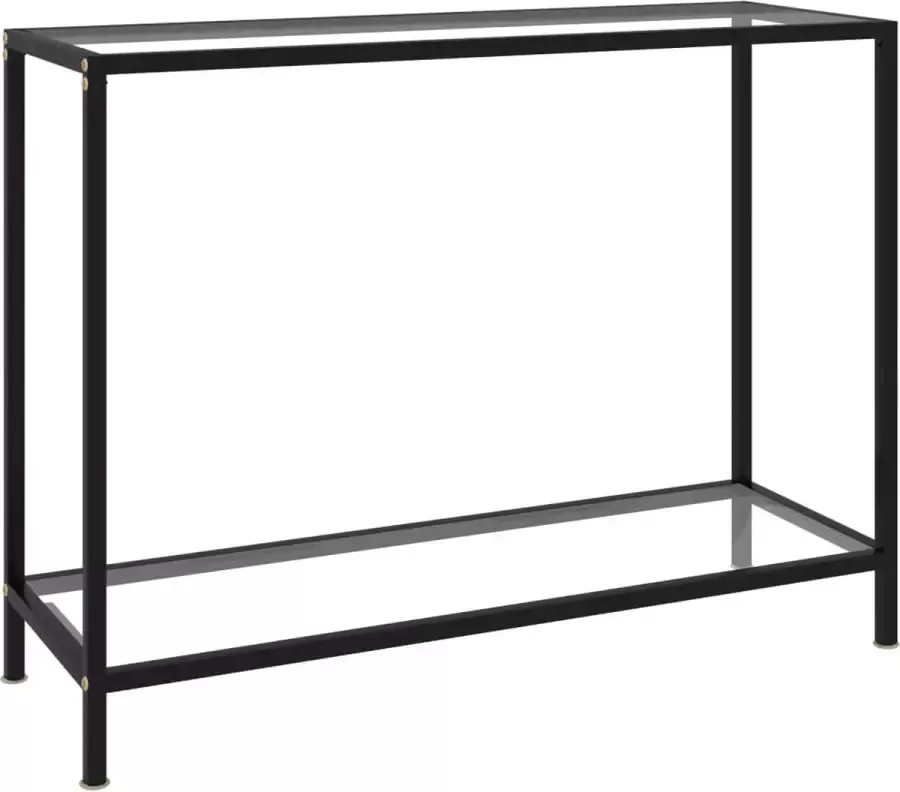 VidaXL Sidetable 100x35x75 cm transparant gehard glas