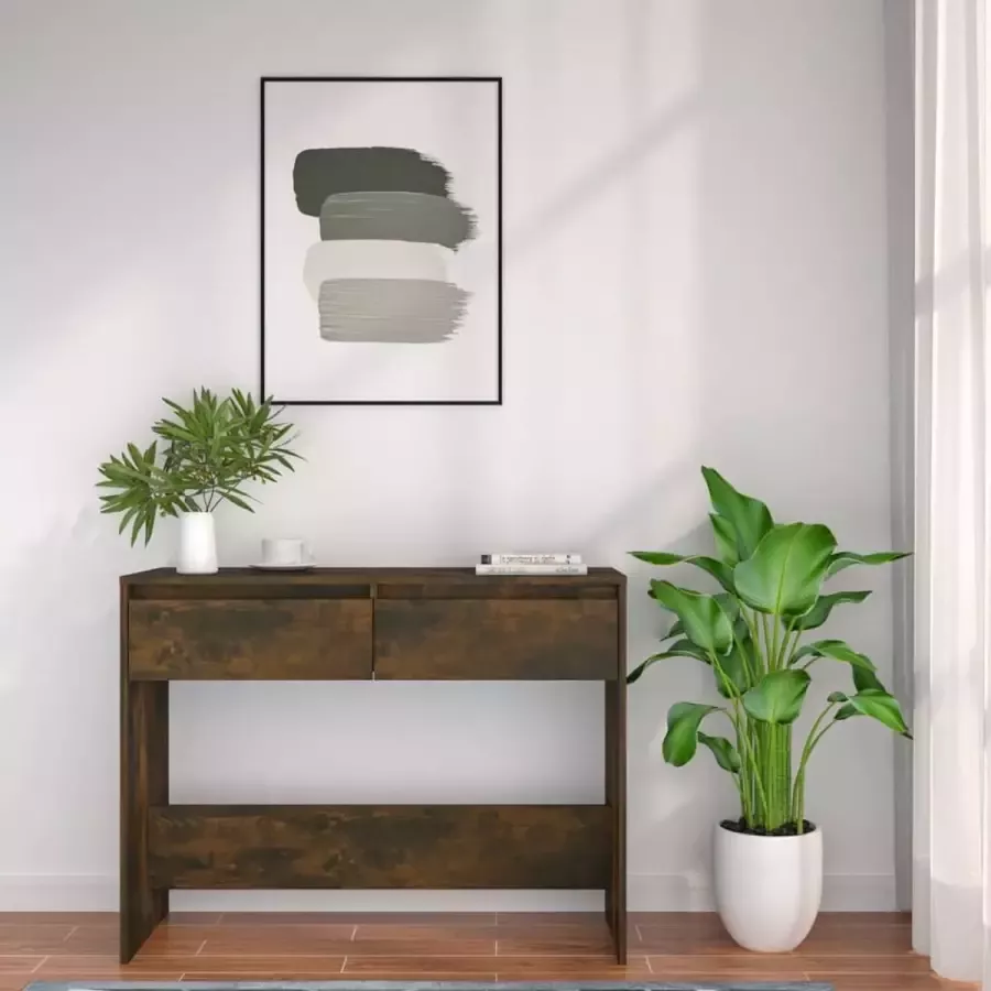 VidaXL Sidetable 100x35x76 5 cm spaanplaat kleur smoked eiken