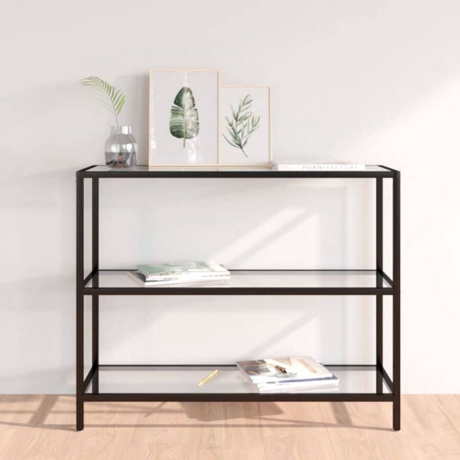 VidaXL Sidetable 100x36x90 cm transparant gehard glas