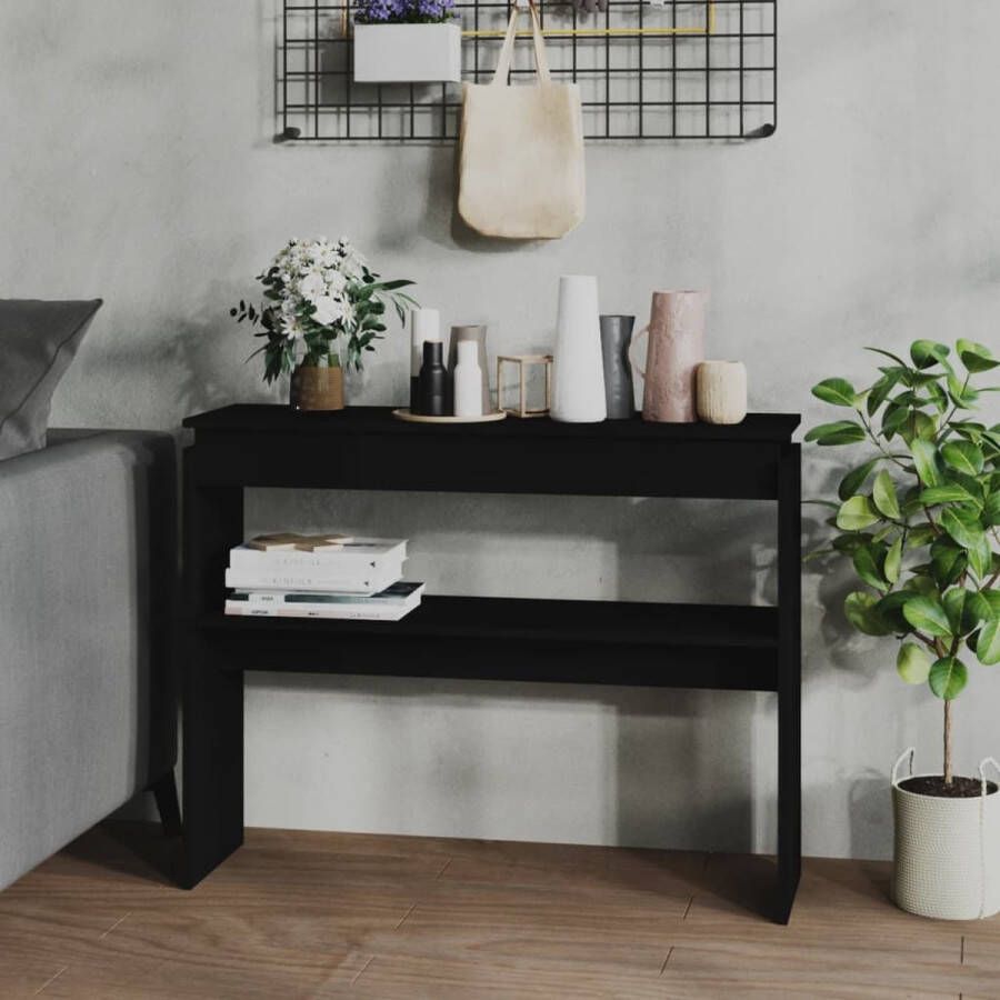 VidaXL Sidetable 102x30x80 cm zwart