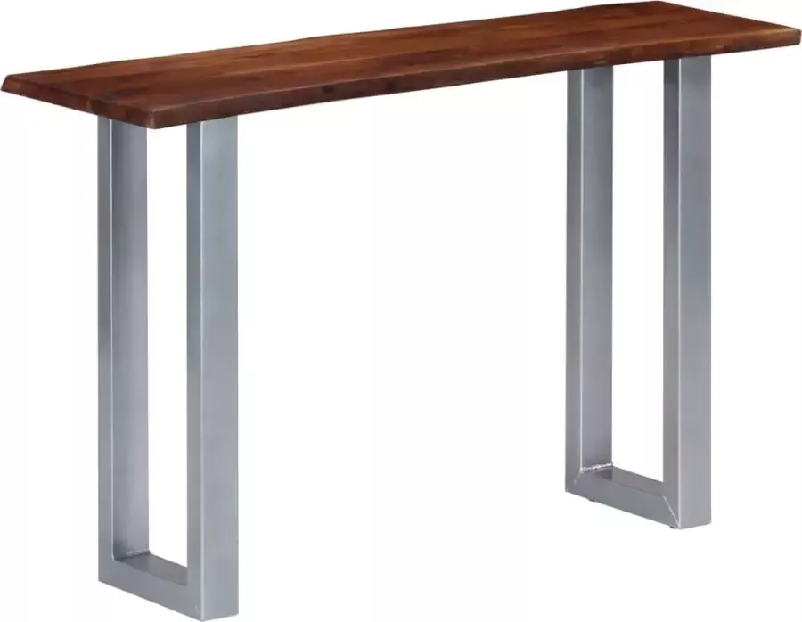 VidaXL Sidetable 115x35x76 cm massief acaciahout en ijzer