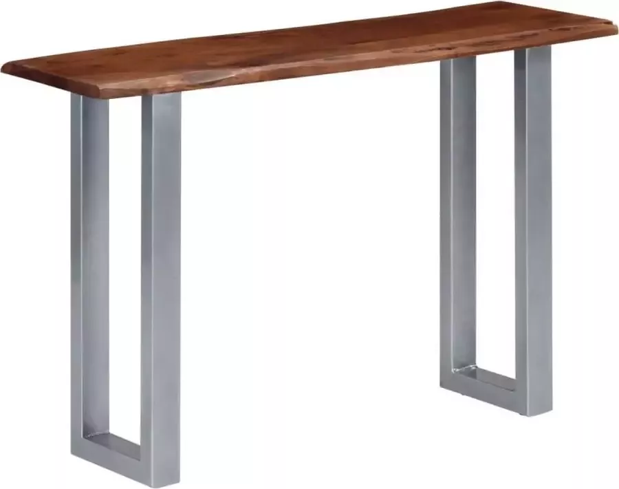 VidaXL Sidetable 115x35x76 cm massief araciahout en ijzer