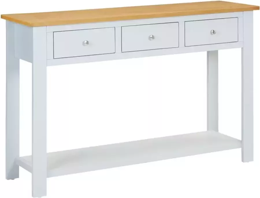 VidaXL Sidetable 118x35x77 cm massief eikenhout